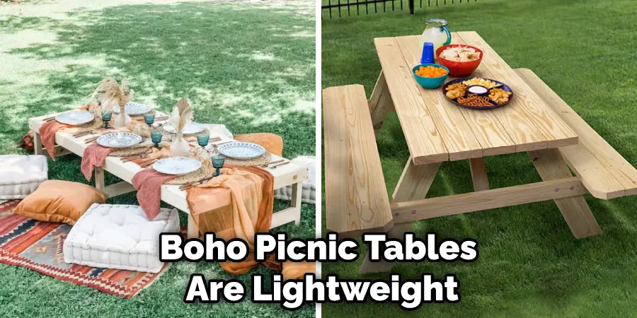 Boho Picnic Tables Are Lightweight