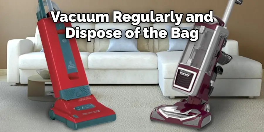 Vacuum regularly and dispose of the bag