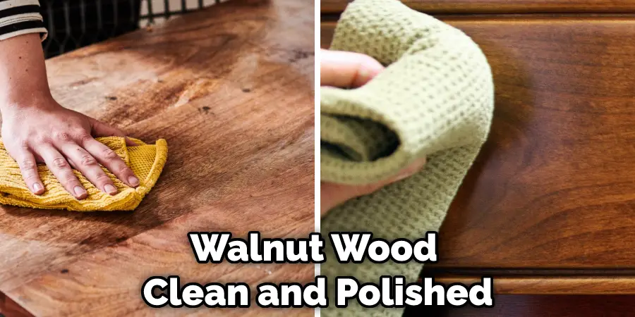 Walnut Wood Clean and Polished