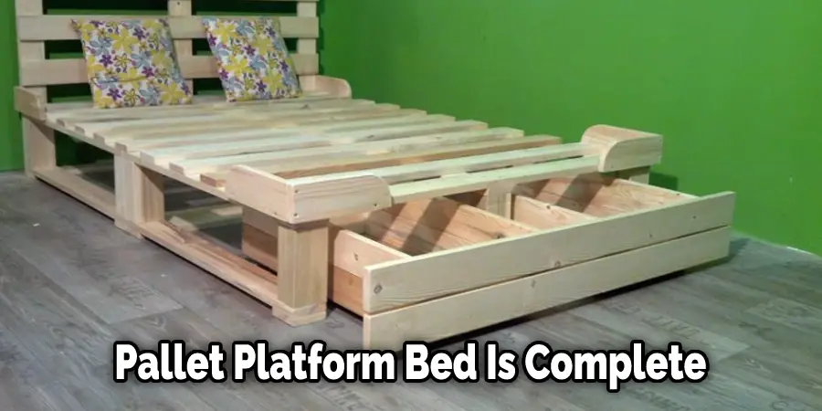 Pallet Platform Bed Is Complete
