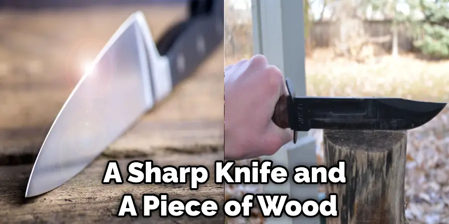 A Sharp Knife and  A Piece of Wood