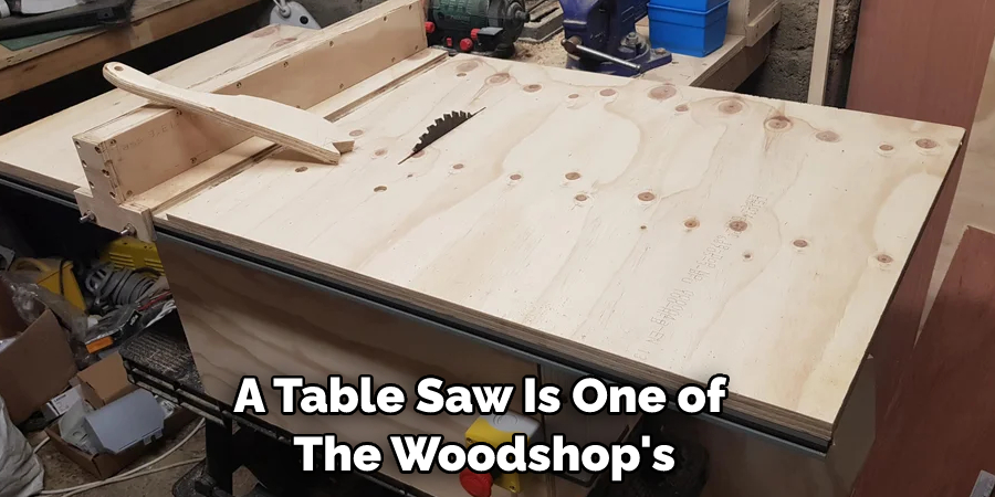 A Table Saw Is One of  The Woodshop's