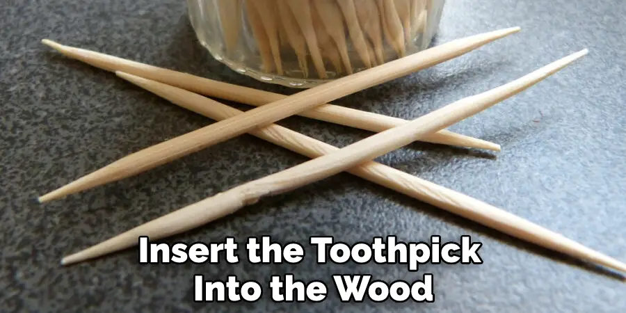 Insert the Toothpick Into the Wood