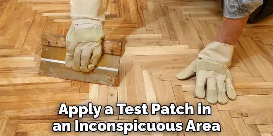 Apply a Test Patch in an Inconspicuous Area