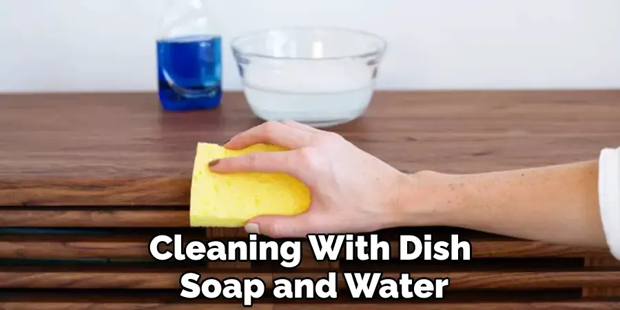 Cleaning With Dish Soap and Water