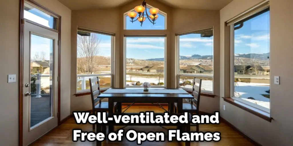 Well-ventilated and Free of Open Flames