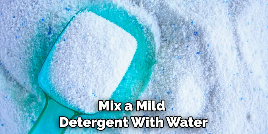 Mix a Mild Detergent With Water