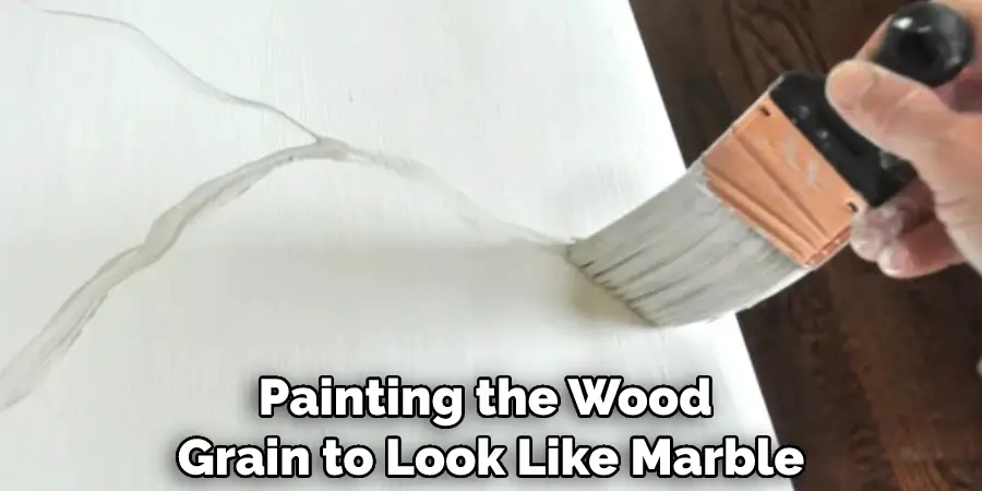Painting the Wood Grain to Look Like Marble
