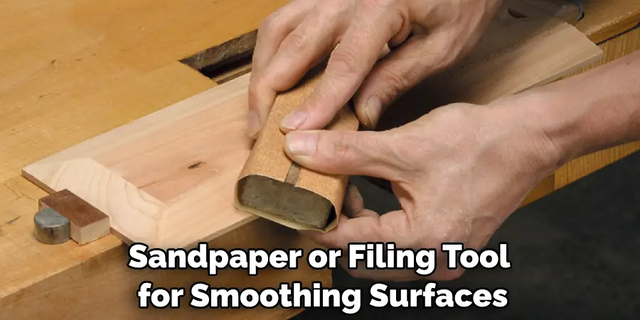 Sandpaper, or Filing Tool for Smoothing Surfaces
