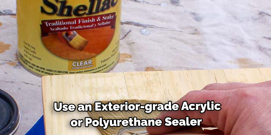 Use an Exterior-grade Acrylic or Polyurethane Sealer