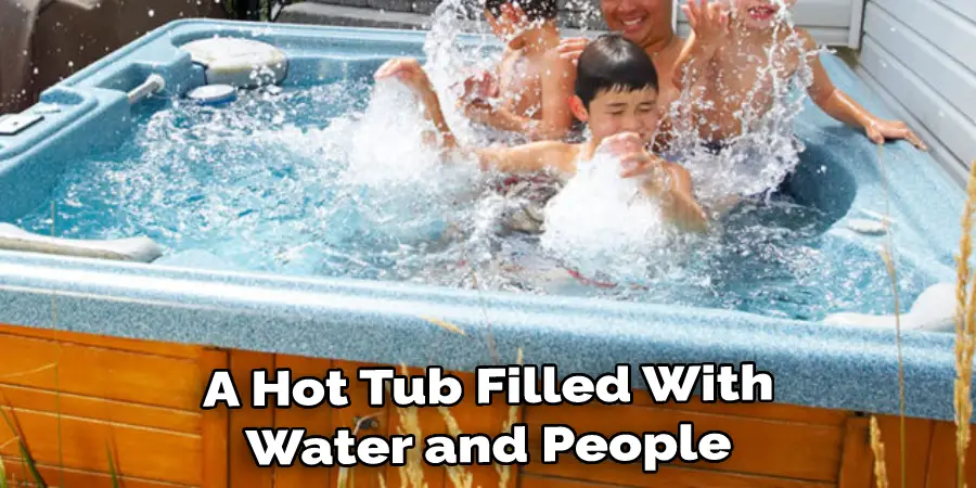 A Hot Tub Filled With Water and People