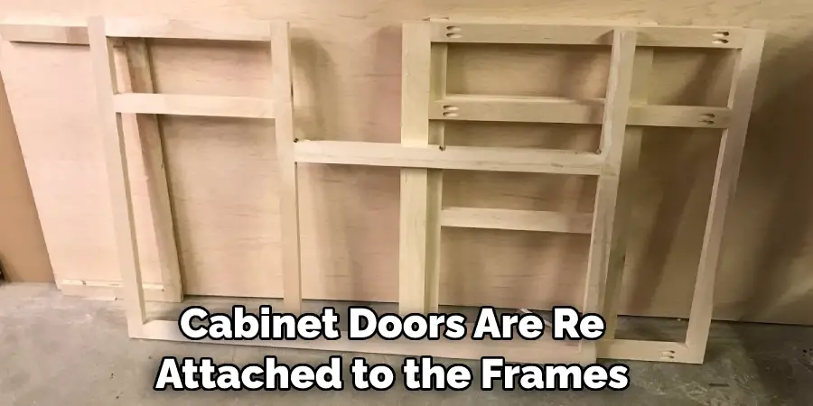 Cabinet Doors Are Re Attached to the Frames