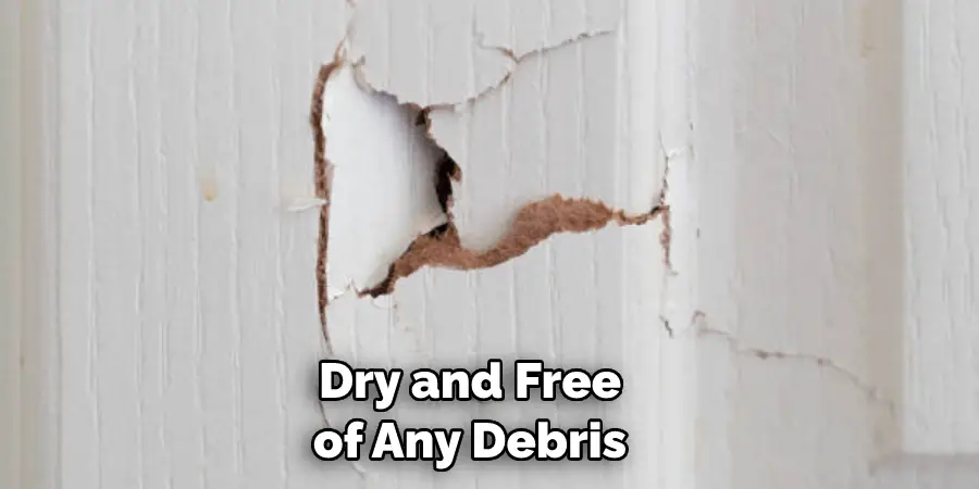 Dry and Free of Any Debris