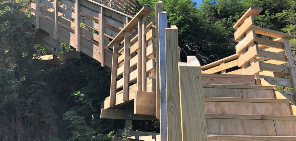 How to Build Wooden Stairs on a Steep Slope