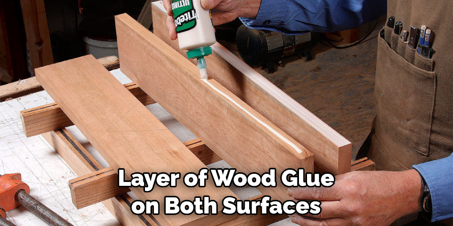 Layer of Wood Glue on Both Surfaces