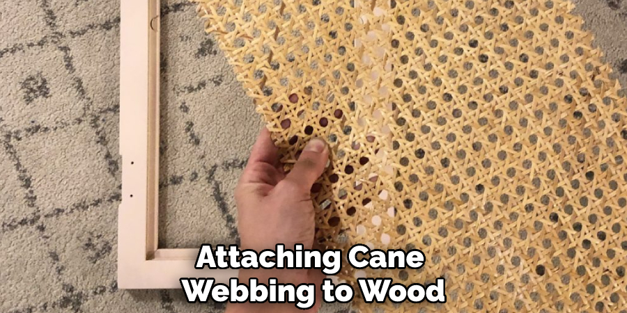 Attaching Cane Webbing to Wood