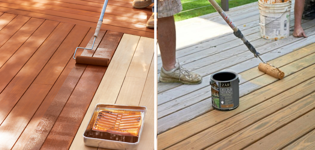 How to Stain a Deck with A Roller