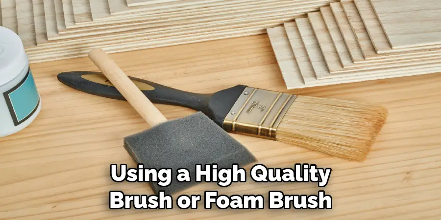 Using a High Quality Brush or Foam Brush