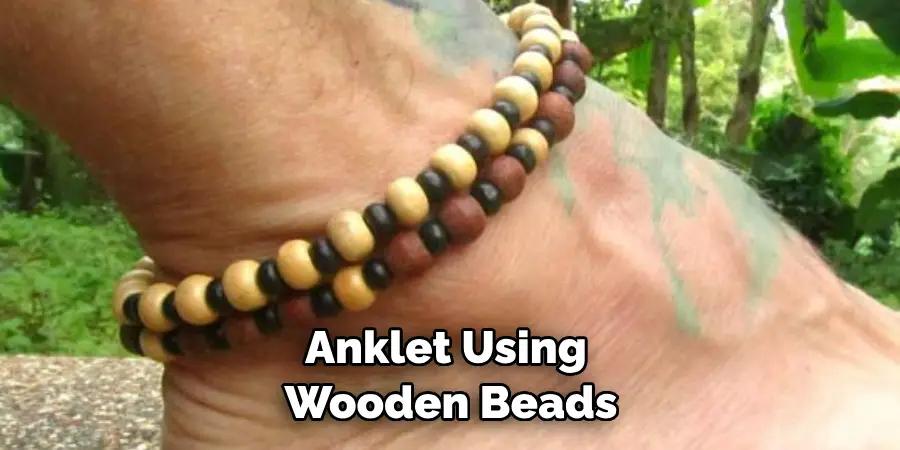 Anklet Using Wooden Beads