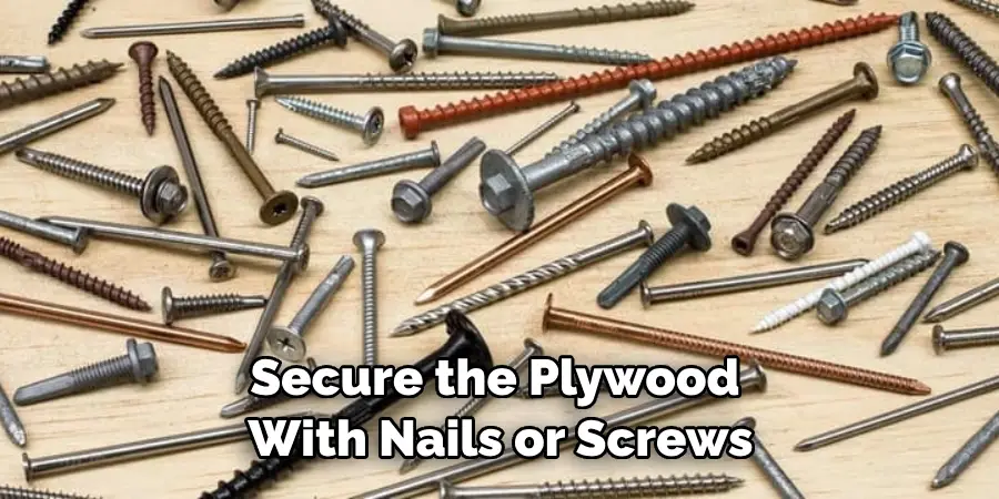Secure the Plywood With Nails or Screws