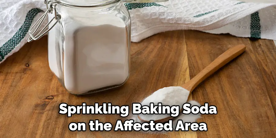 Sprinkling Baking Soda on the Affected Area