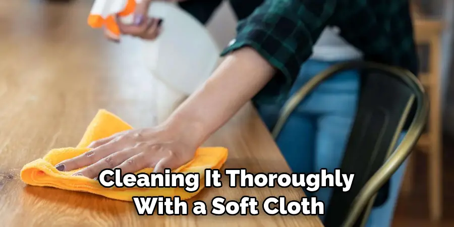 Cleaning It Thoroughly With a Soft Cloth