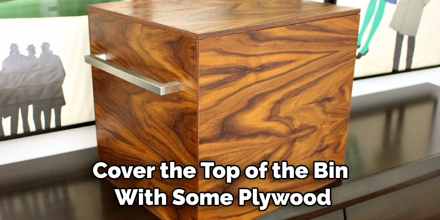 Cover the Top of the Bin With Some Plywood
