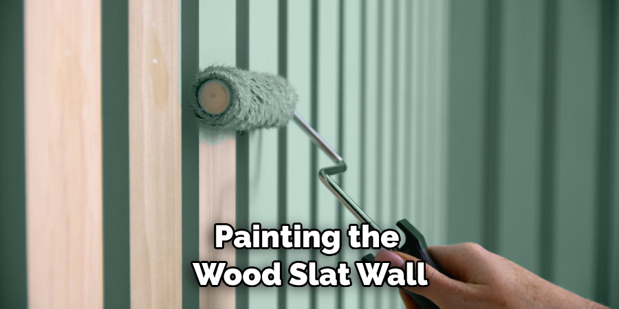 Painting the Wood Slat Wall