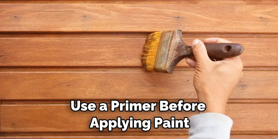 Use a Primer Before Applying Paint