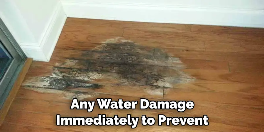 Any Water Damage Immediately to Prevent