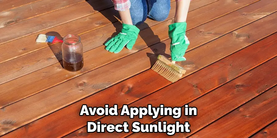 Avoid Applying in Direct Sunlight