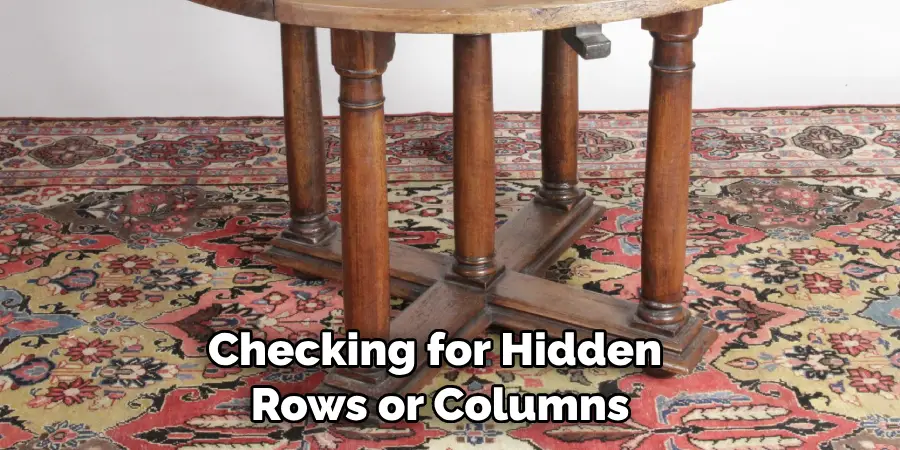 Checking for Hidden Rows or Columns