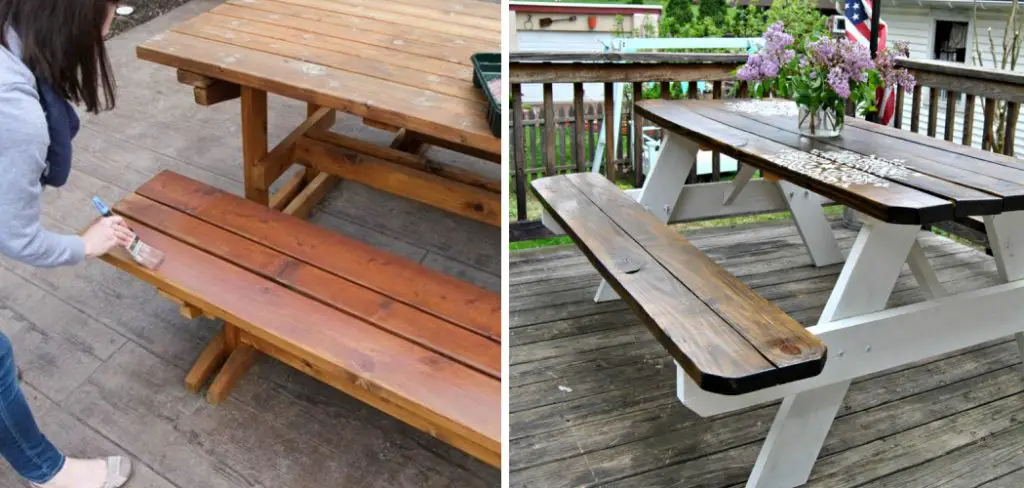 How to Stain Picnic Table