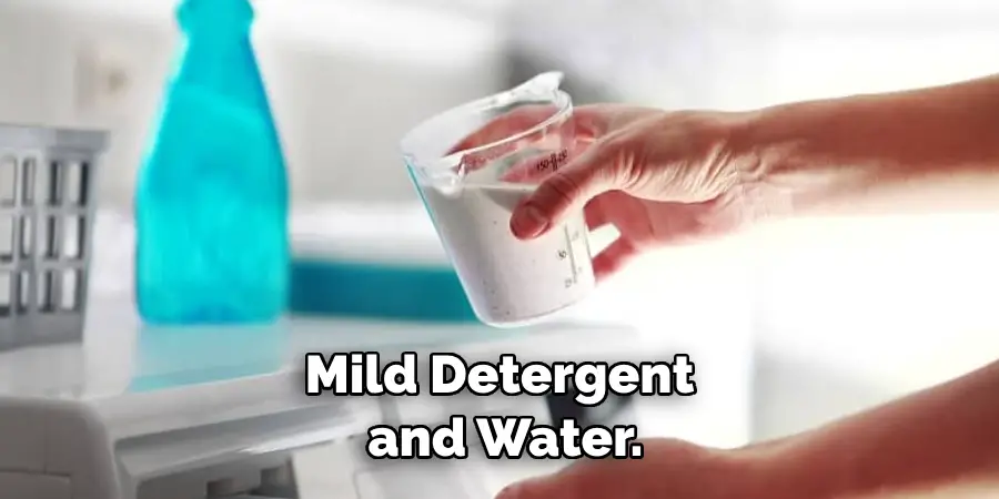 Mild Detergent and Water.