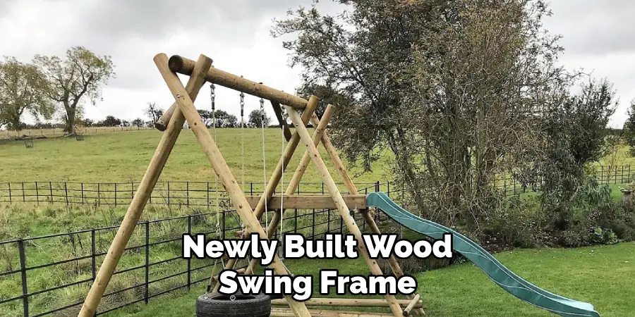 Newly Built Wood Swing Frame