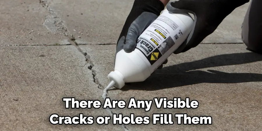 There Are Any Visible Cracks or Holes Fill Them