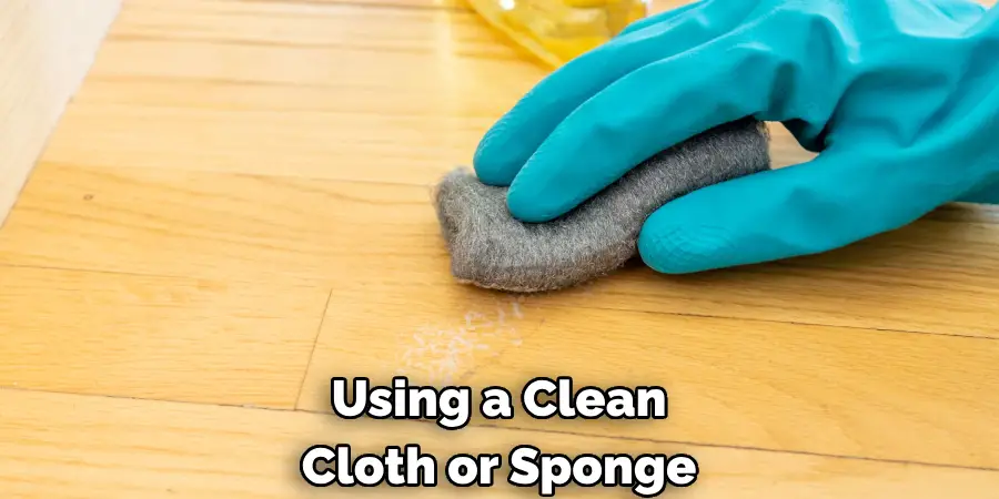 Using a Clean
Cloth or Sponge