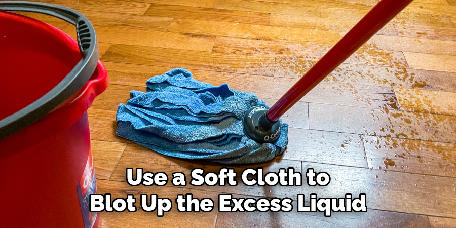 Use a Soft Cloth to Blot Up the Excess Liquid