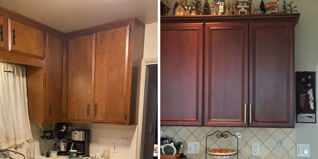 How to Restain Cabinets Darker