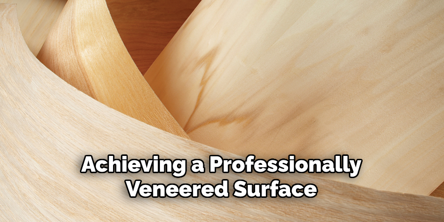 Achieving a Professionally Veneered Surface