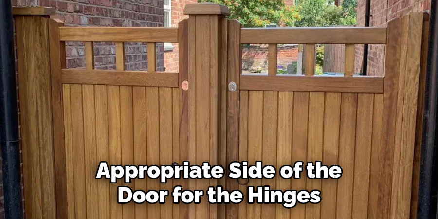 Appropriate Side of the Door for the Hinges