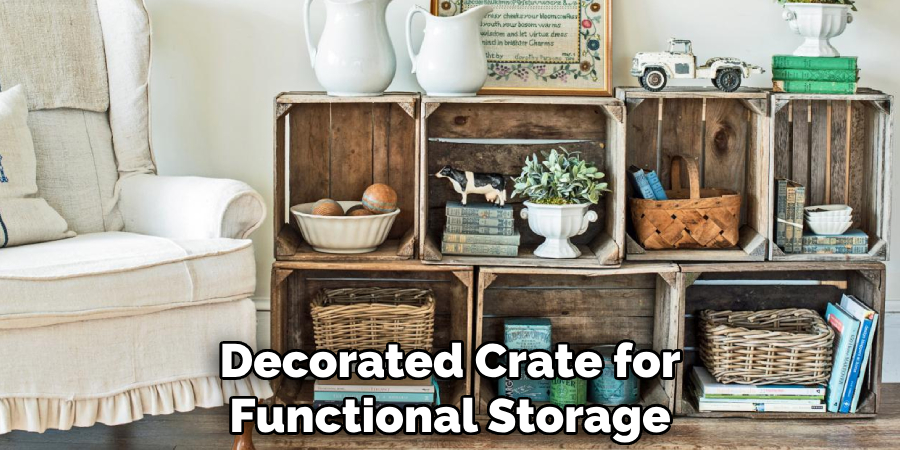 Decorated Crate for Functional Storage