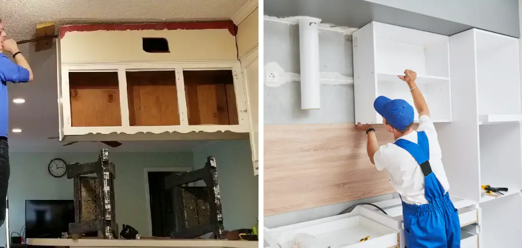 How to Remove Cabinets Attached to Ceiling