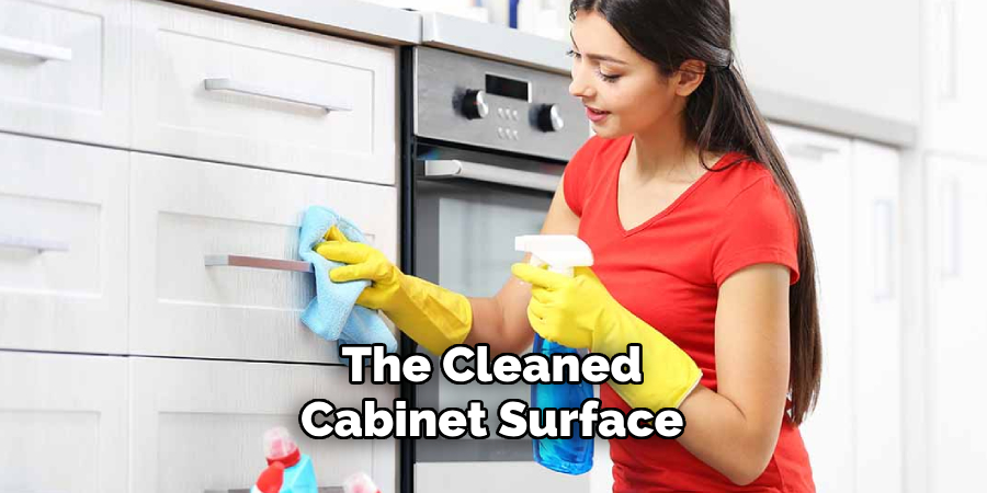 The Cleaned Cabinet Surface