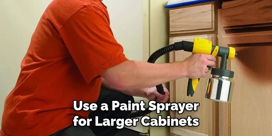 Use a Paint Sprayer for Larger Cabinets