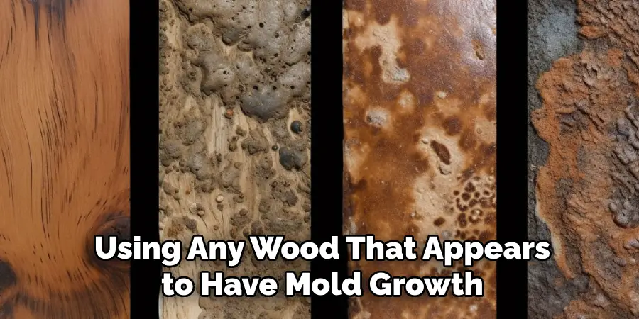 Using Any Wood That Appears to Have Mold Growth