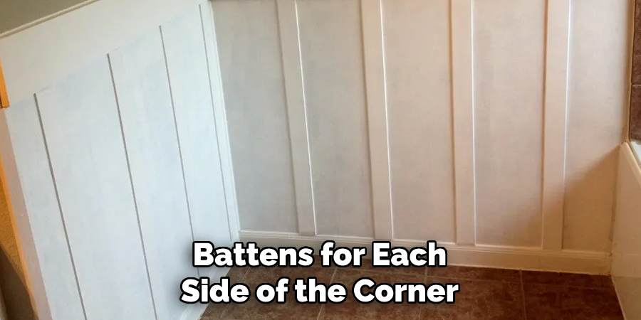 Battens for Each Side of the Corner