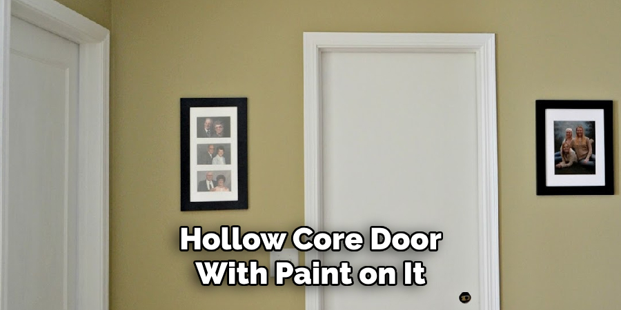 Hollow Core Door With Paint on It