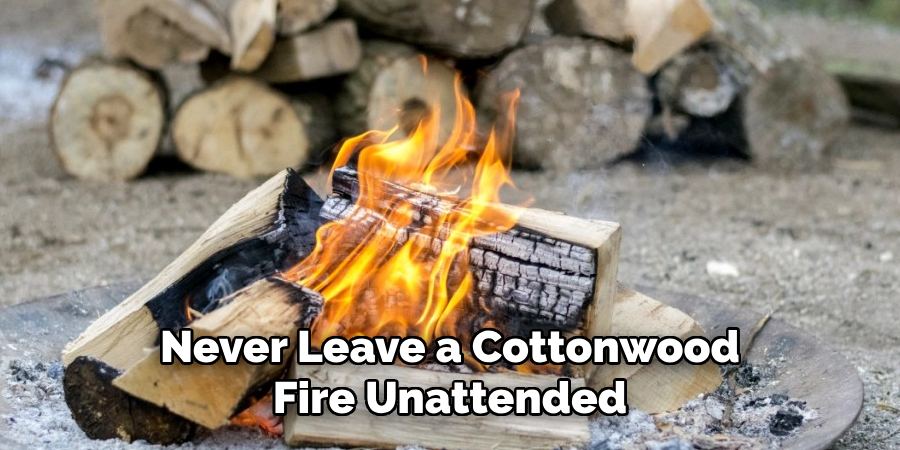 Never Leave a Cottonwood Fire Unattended