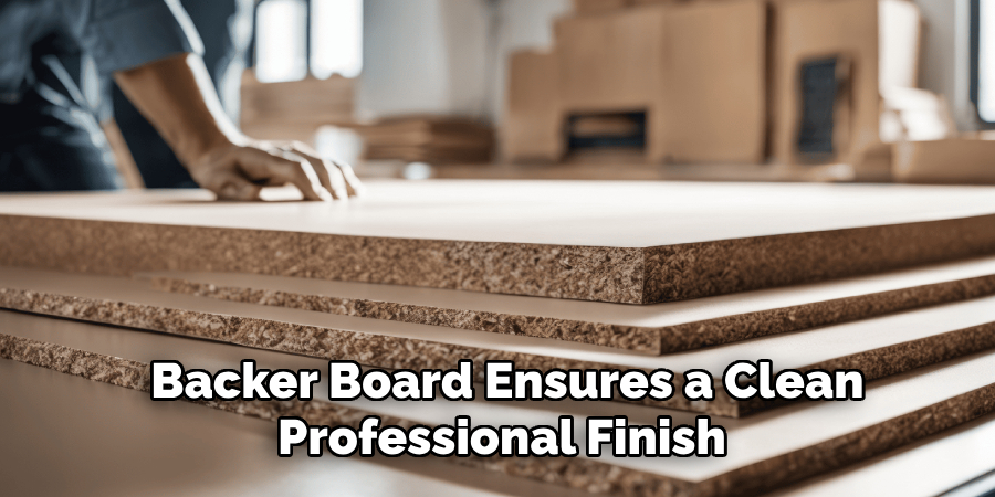 Backer Board Ensures a Clean, Professional Finish